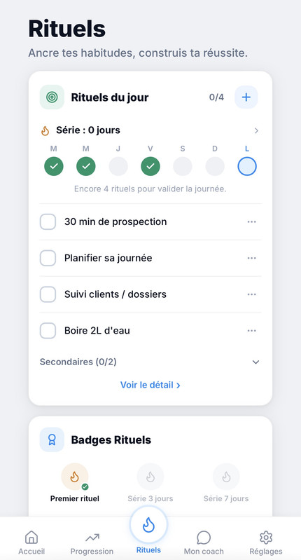 Rituels quotidiens STEPIO — habitudes de prospection immobilière